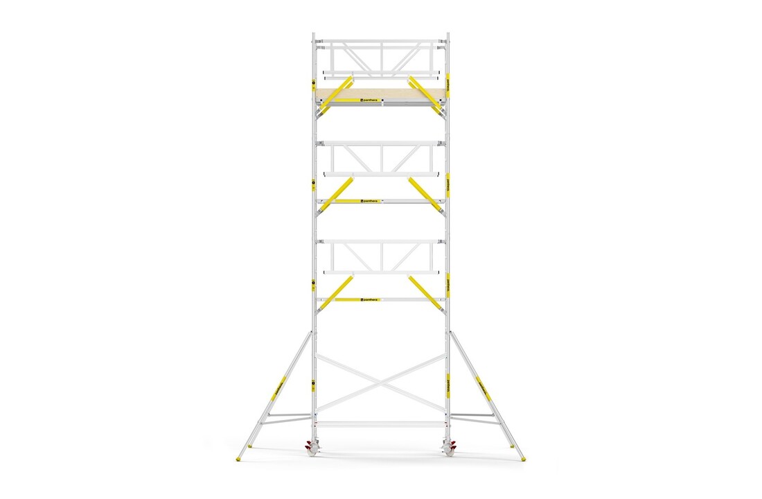 Panthera PRO 135x245 9,2m werkhoogte met dubbele voorloopleuning carbon vloer