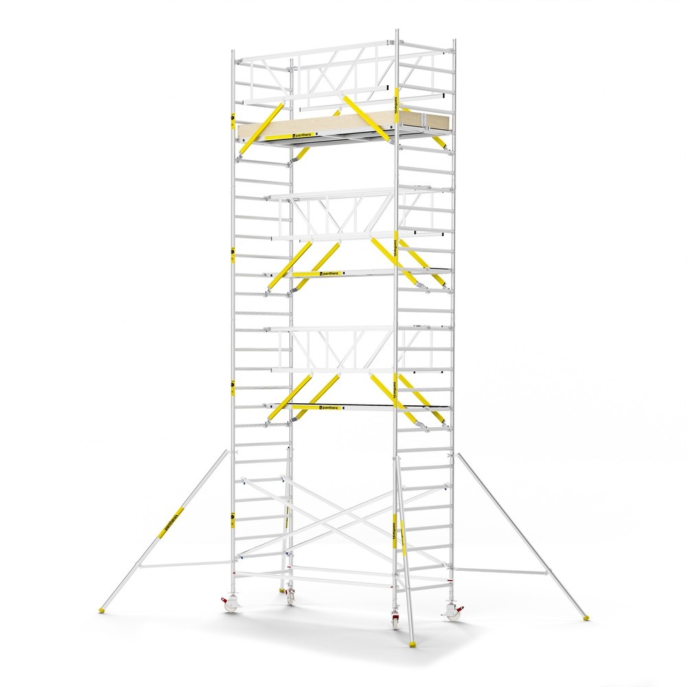 Panthera PRO 135x305 9,2m werkhoogte met dubbele voorloopleuning carbon vloer