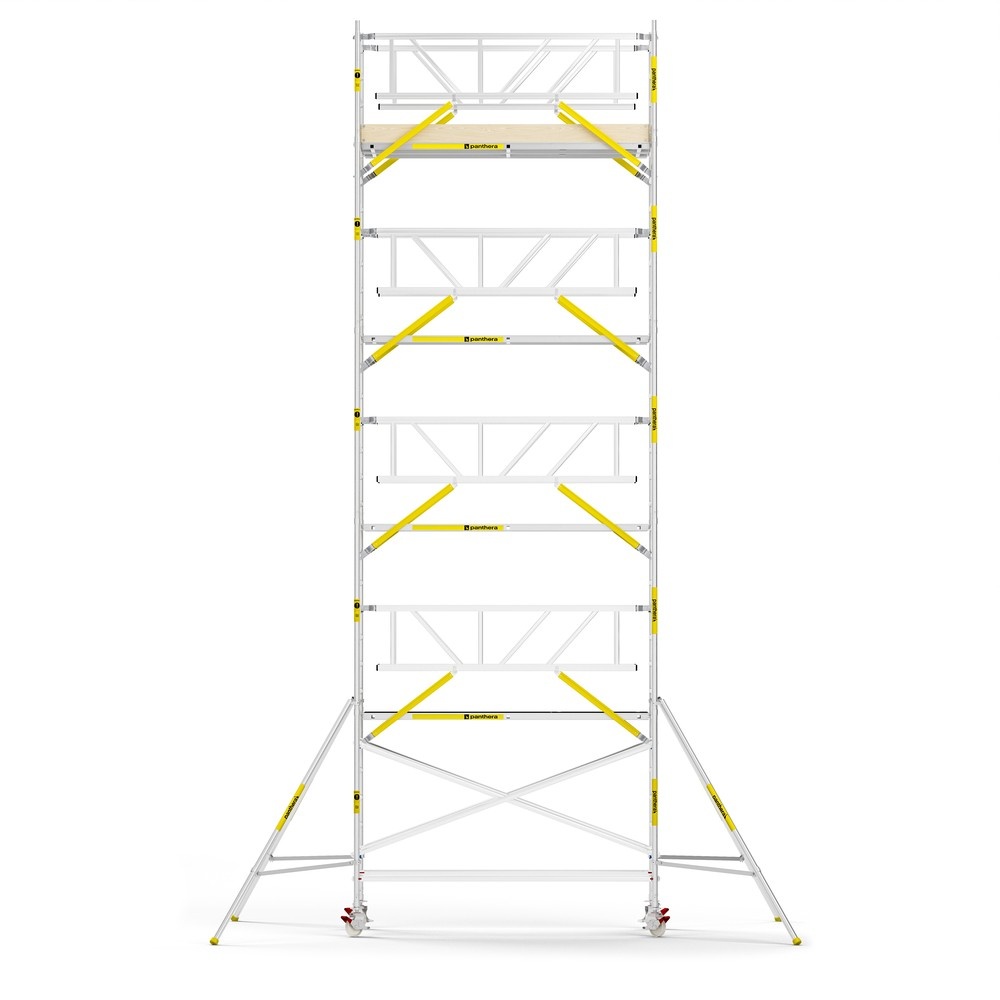 Panthera PRO 135x305 10,2m werkhoogte met dubbele voorloopleuning carbon vloer