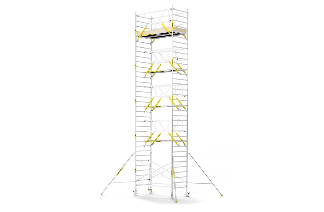 Panthera PRO 135x245 11,2m werkhoogte met dubbele voorloopleuning carbon vloer