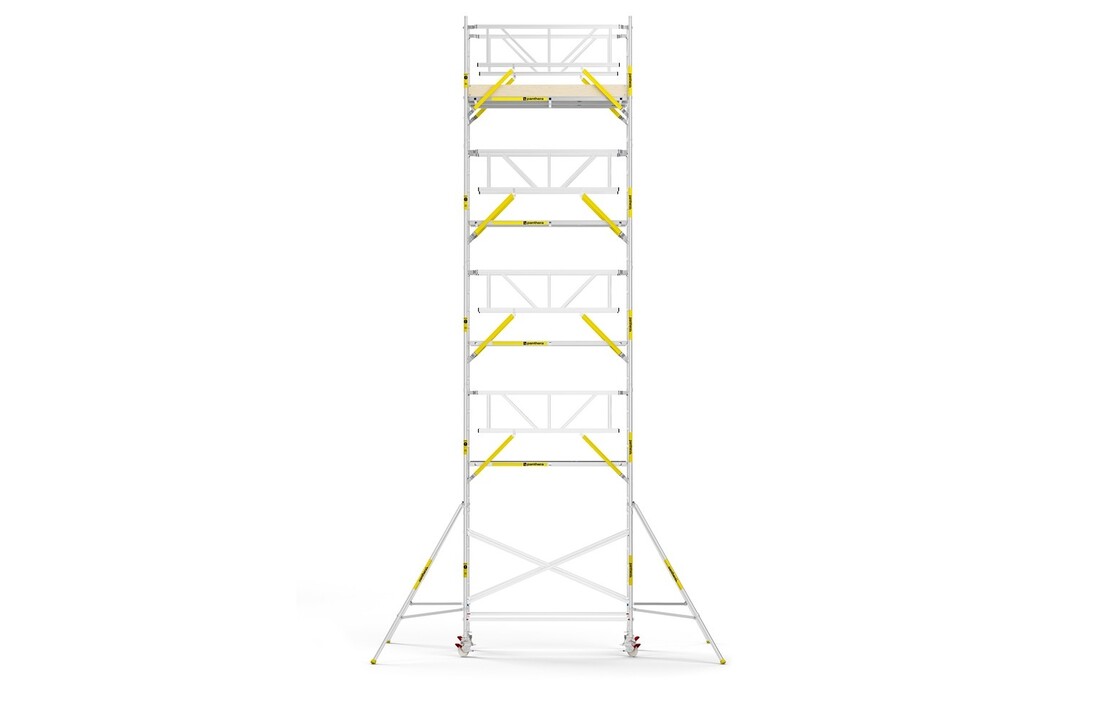 Panthera PRO 135x245 11,2m werkhoogte met dubbele voorloopleuning carbon vloer