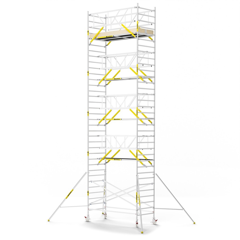 Panthera PRO 135x305 11,2m werkhoogte met dubbele voorloopleuning carbon vloer