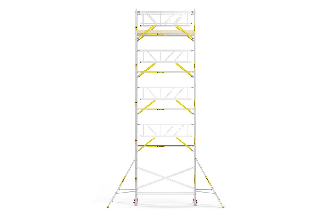 Panthera PRO 135x305 11,2m werkhoogte met dubbele voorloopleuning carbon vloer