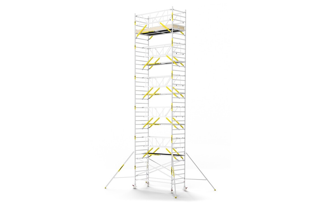 Panthera PRO 135x305 12,2m werkhoogte met dubbele voorloopleuning carbon vloer