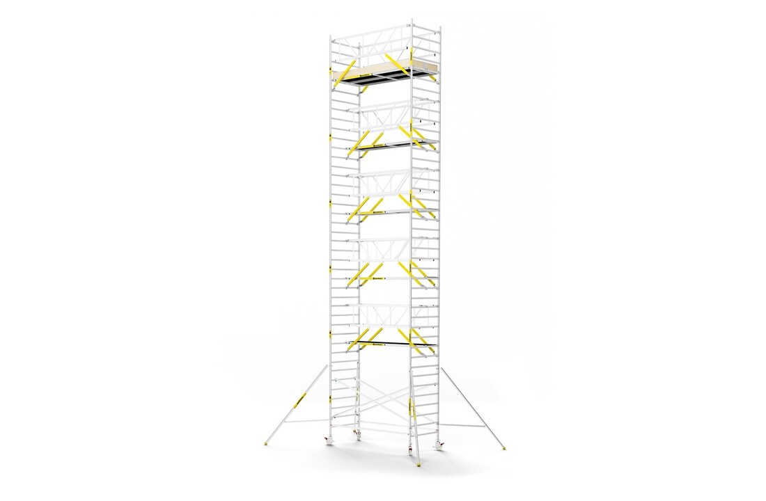 Panthera PRO 135x305 13,2m werkhoogte met dubbele voorloopleuning carbon vloer