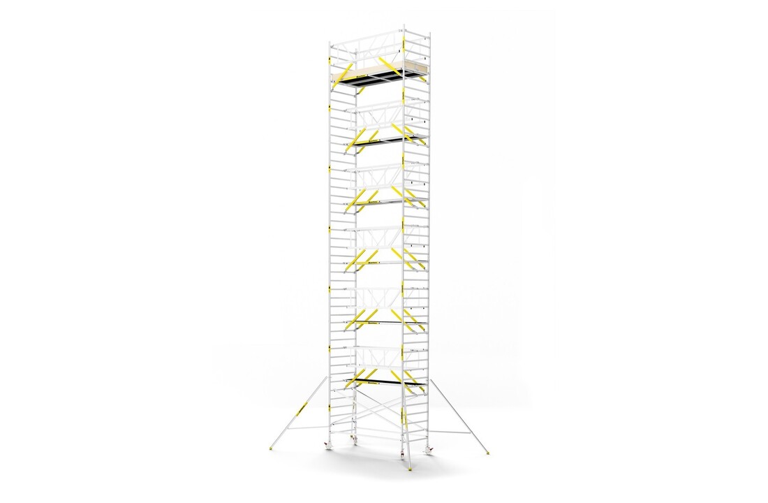 Panthera PRO 135x305 14,2m werkhoogte met dubbele voorloopleuning carbon vloer