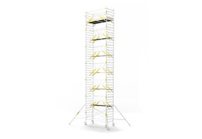 Panthera PRO 135x305 14,2m werkhoogte met dubbele voorloopleuning carbon vloer