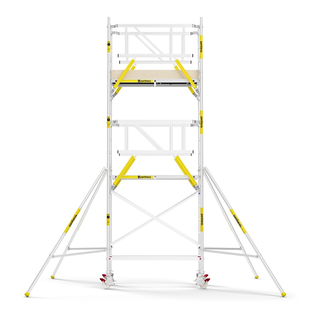 Panthera PRO 75x185 6,2m werkhoogte met dubbele voorloopleuning carbon vloer