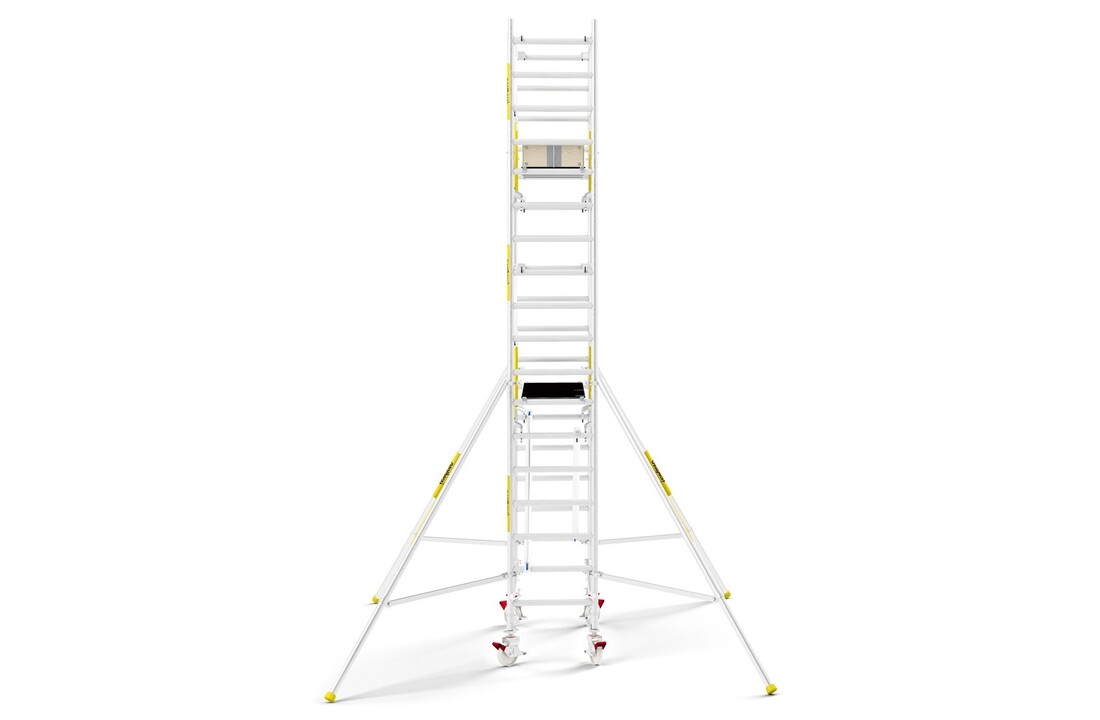Panthera PRO 75x185 6,2m werkhoogte met dubbele voorloopleuning carbon vloer