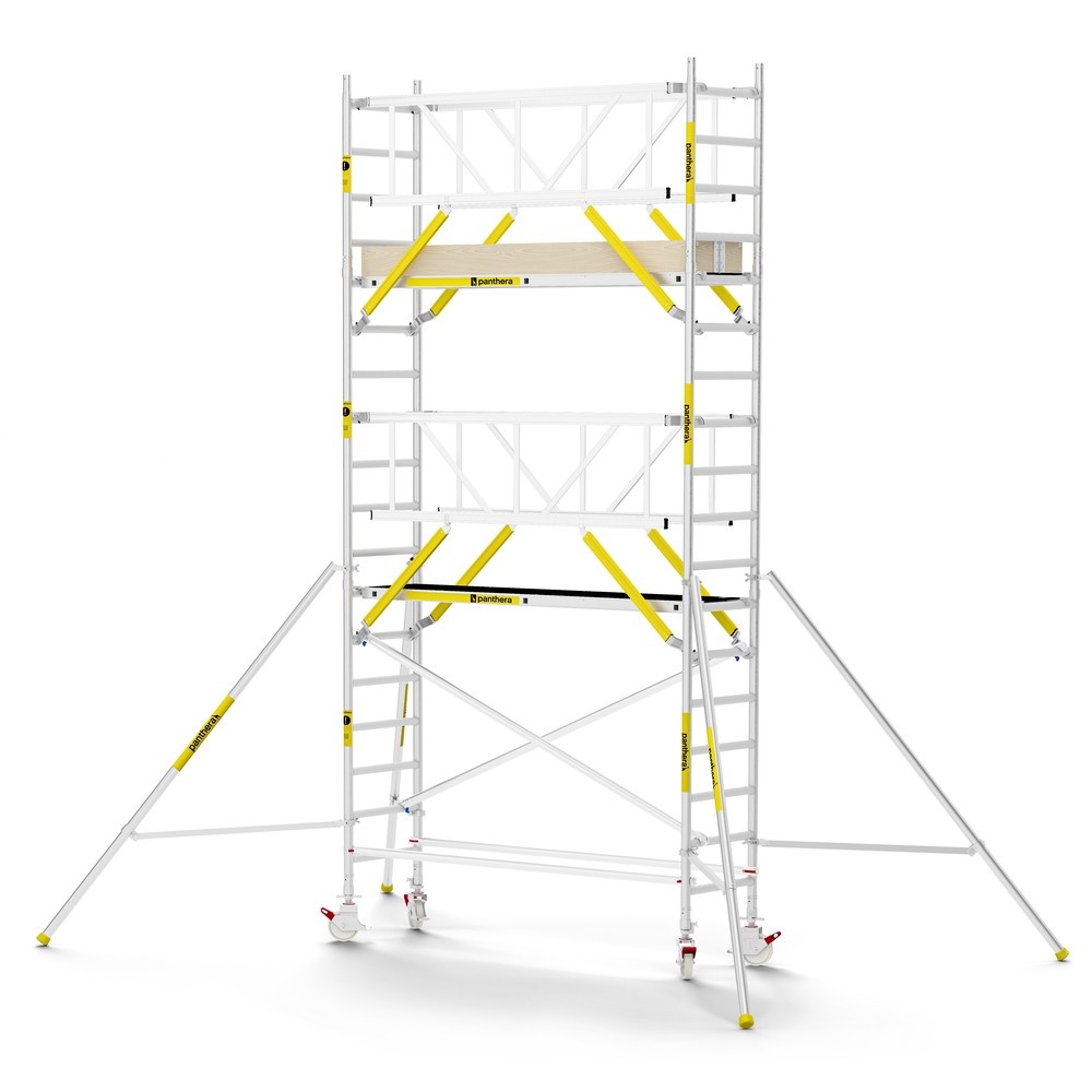 Panthera PRO 75x245 6,2m werkhoogte met dubbele voorloopleuning carbon vloer