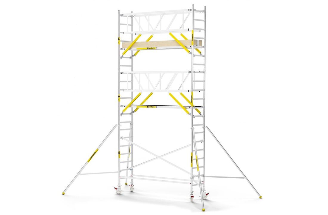 Panthera PRO 75x305 7,2m werkhoogte met dubbele voorloopleuning carbon vloer