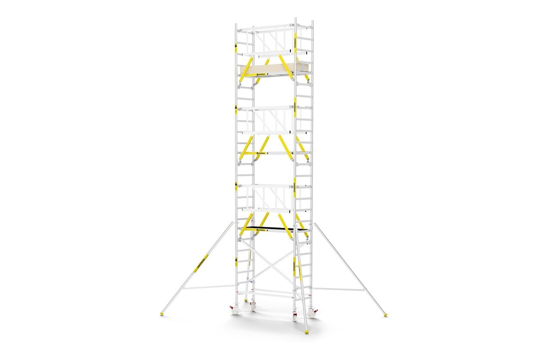 Panthera PRO 75x185 8,2m werkhoogte met dubbele voorloopleuning carbon vloer
