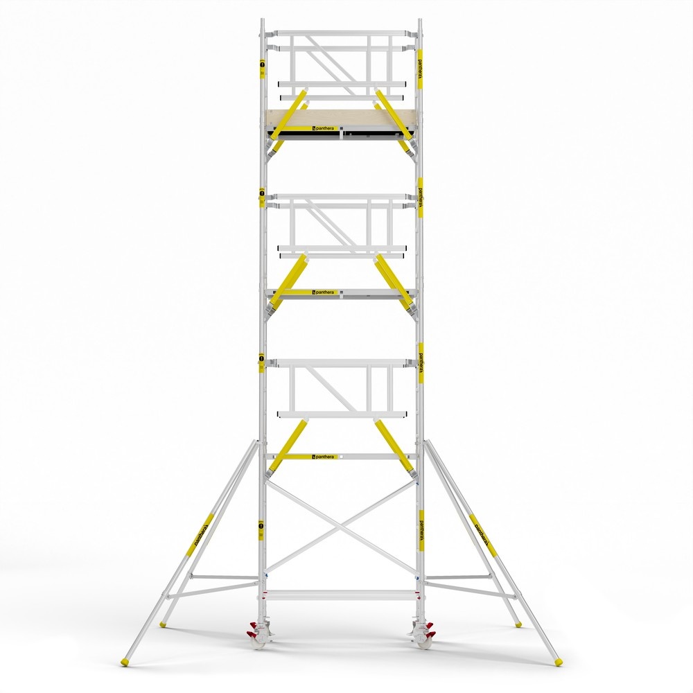 Panthera PRO 75x185 8,2m werkhoogte met dubbele voorloopleuning carbon vloer