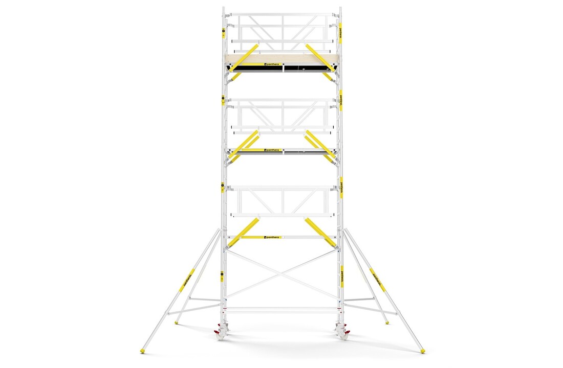 Panthera PRO 75x245 8,2m werkhoogte met dubbele voorloopleuning carbon vloer