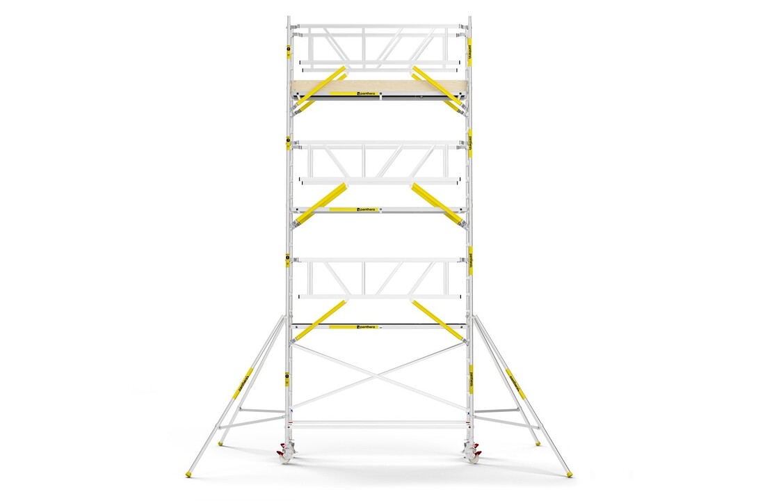 Panthera PRO 75x305 8,2m werkhoogte met dubbele voorloopleuning carbon vloer