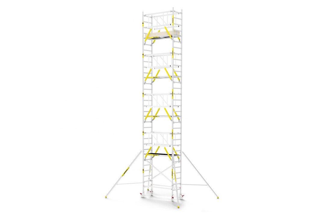 Panthera PRO 75x185 10,2m werkhoogte met dubbele voorloopleuning carbon vloer