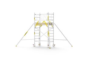 Panthera PRO 90x185 4,2m werkhoogte met dubbele voorloopleuning carbon vloer