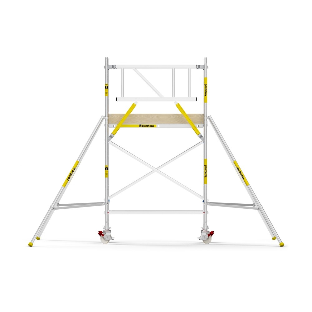 Panthera PRO 90x185 4,2m werkhoogte met dubbele voorloopleuning carbon vloer