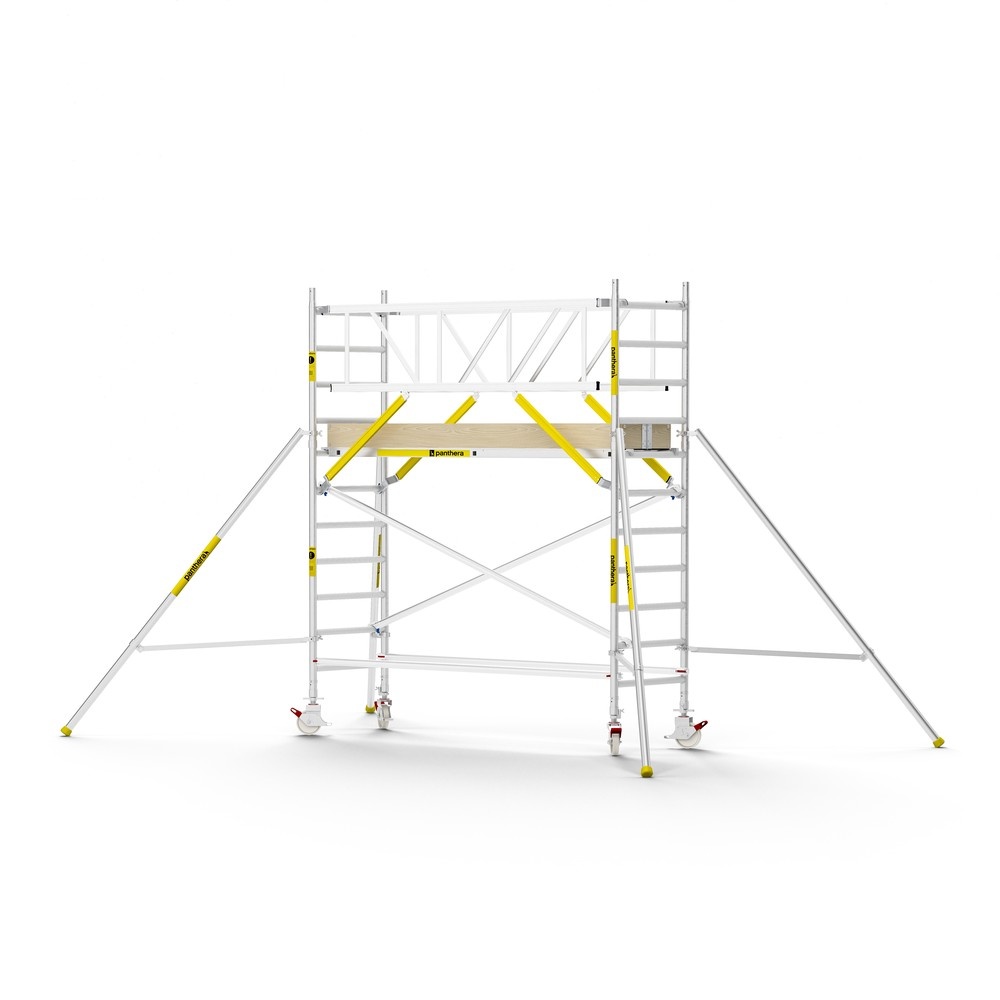 Panthera PRO 90x305 4,2m werkhoogte met dubbele voorloopleuning carbon vloer