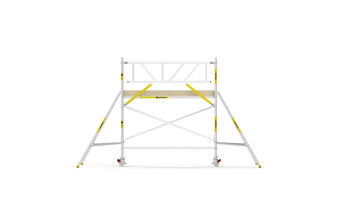 Panthera PRO 90x305 4,2m werkhoogte met dubbele voorloopleuning carbon vloer