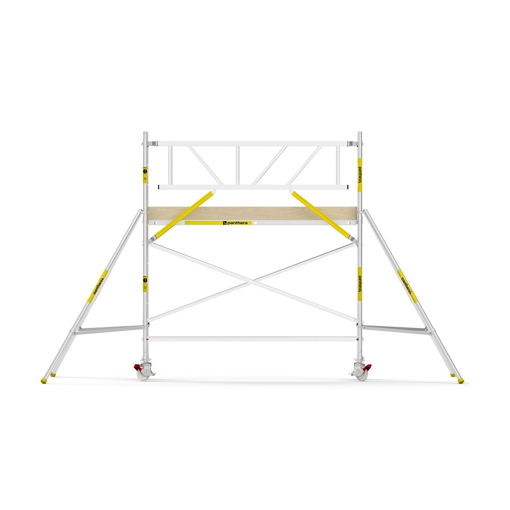 Panthera PRO 90x305 4,2m werkhoogte met dubbele voorloopleuning carbon vloer