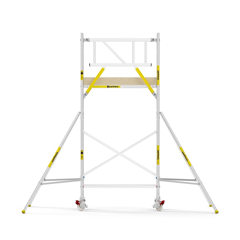 Panthera PRO 90x185 5,2m werkhoogte met dubbele voorloopleuning carbon vloer