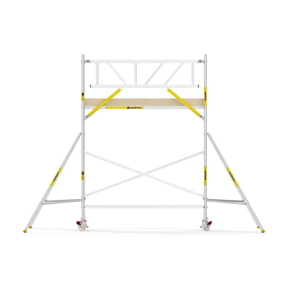 Panthera PRO 90x305 5,2m werkhoogte met dubbele voorloopleuning carbon vloer