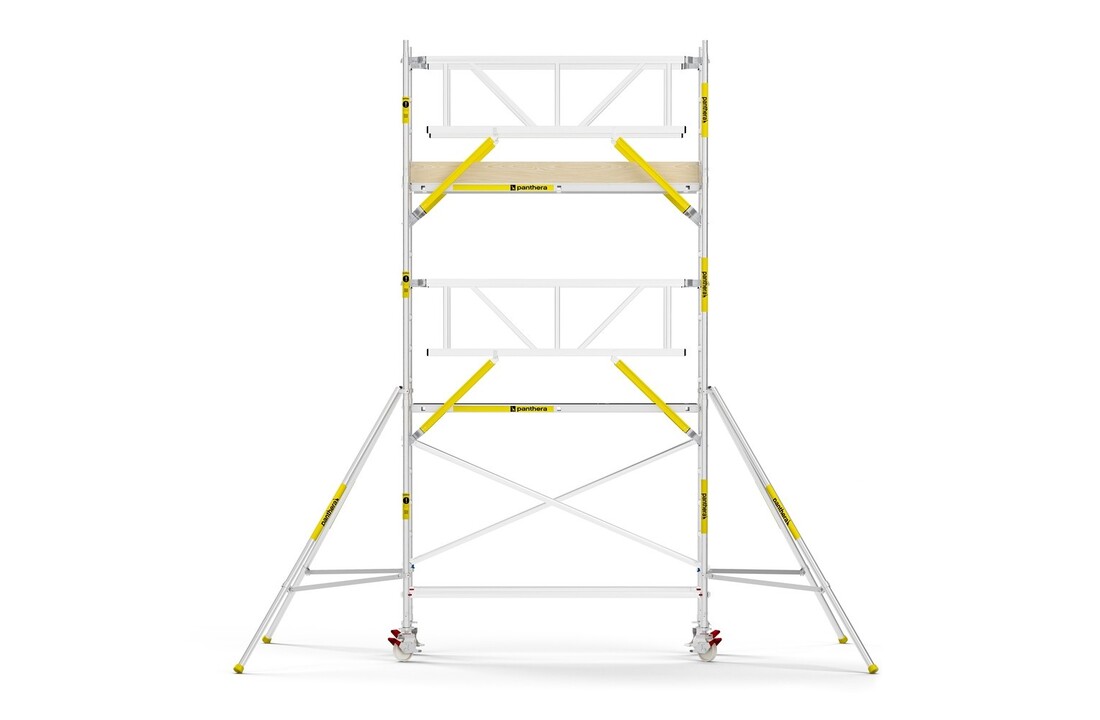 Panthera PRO 90x245 6,2m werkhoogte met dubbele voorloopleuning carbon vloer