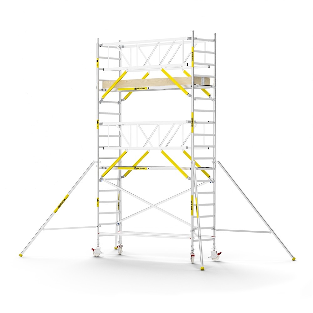 Panthera PRO 90x305 6,2m werkhoogte met dubbele voorloopleuning carbon vloer