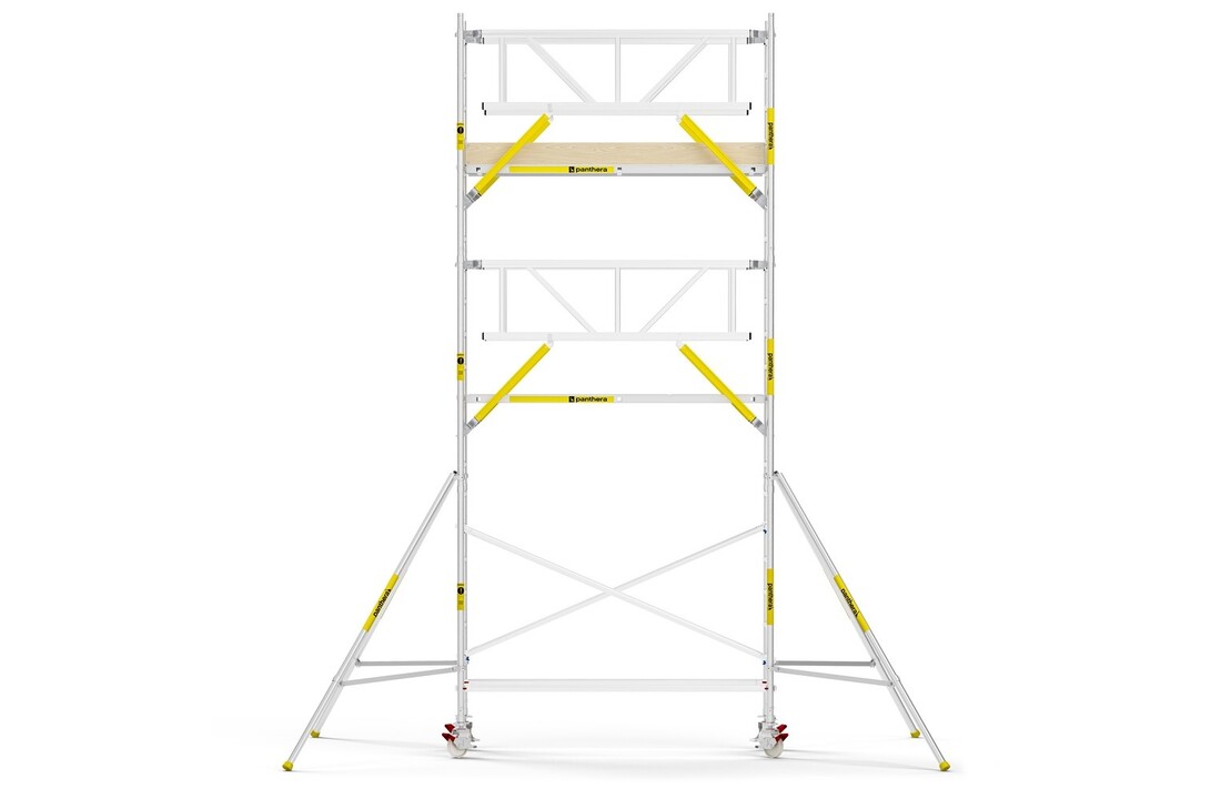 Panthera PRO 90x245 7,2m werkhoogte met dubbele voorloopleuning carbon vloer