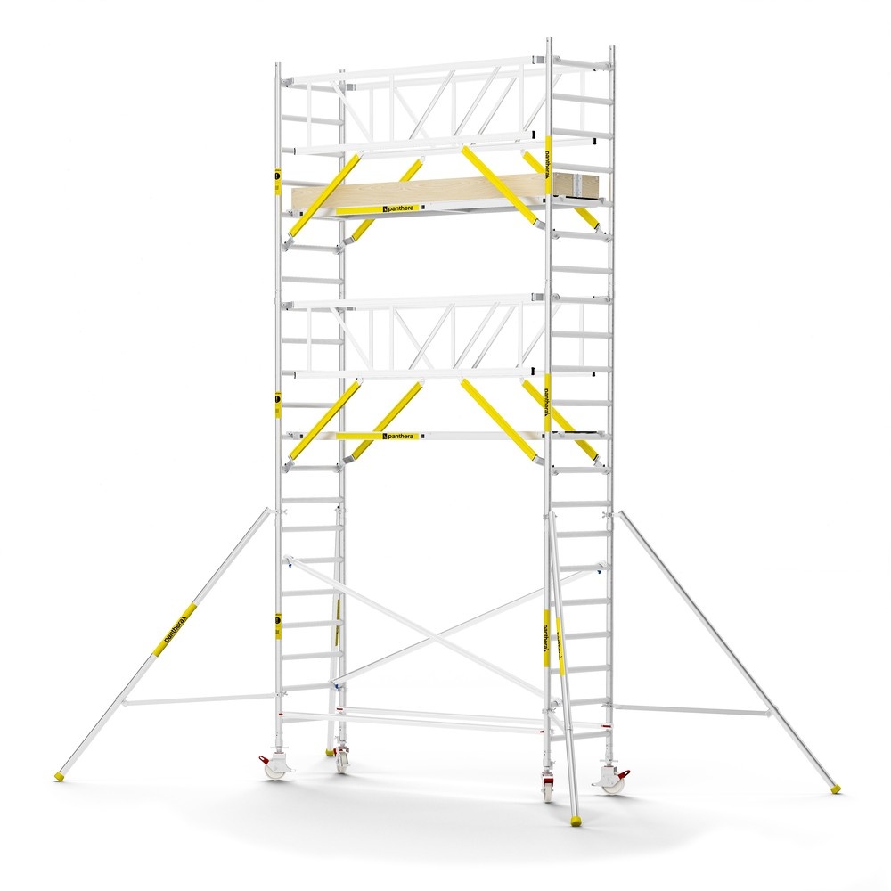 Panthera PRO 90x305 7,2m werkhoogte met dubbele voorloopleuning carbon vloer