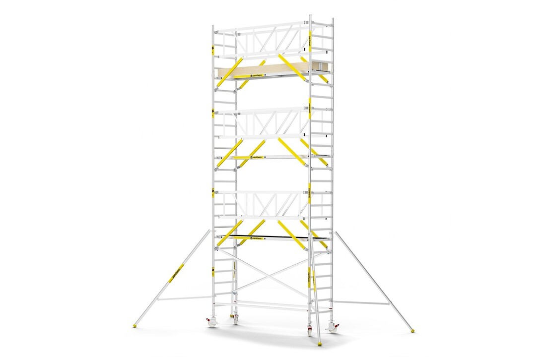 Panthera PRO 90x305 8,2m werkhoogte met dubbele voorloopleuning carbon vloer