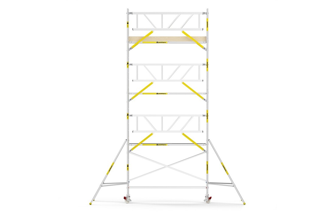 Panthera PRO 90x305 8,2m werkhoogte met dubbele voorloopleuning carbon vloer