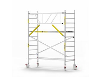 Panthera Basic 90x305 4,2m werkhoogte voorloopleuningen carbon vloer