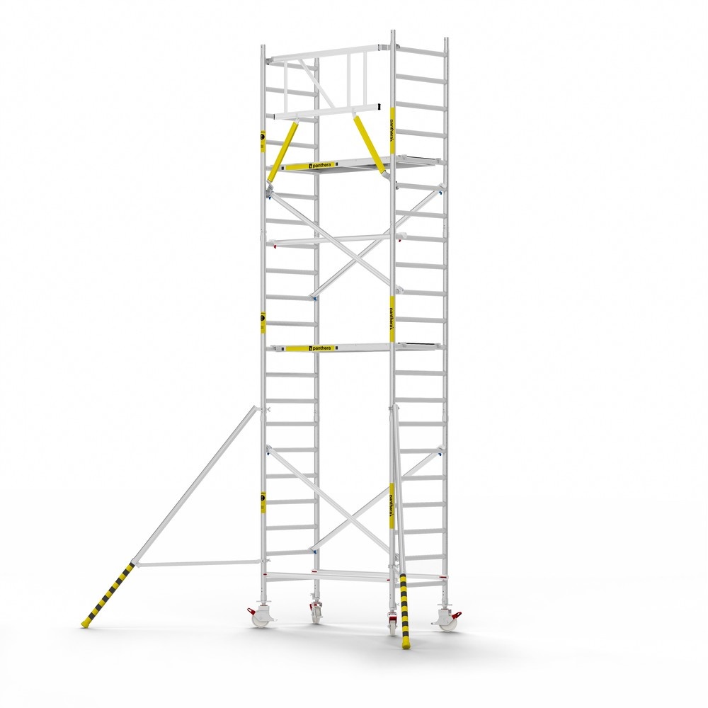 Panthera Basic 90x185 7,2m werkhoogte voorloopleuningen carbon vloer