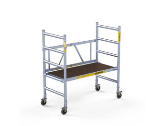 Kamersteiger 75 x 150 x 3 meter werkhoogte Met verstelbare Wielen