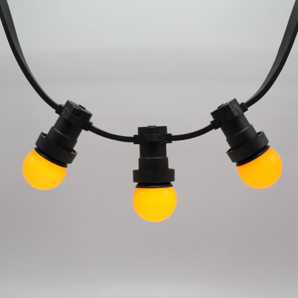 1 watt oranje kogellamp met standaard kap Ø45 mm