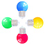 4 kleuren gemixte lampen