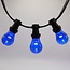 1 watt blauwe lampen met grote transparante kap Ø60 mm