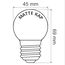 Warm witte lampen met matte kap, Ø45 mm