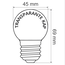 Warm witte lampen, LEDs in bodem, dimbaar, Ø45 mm - 2 watt