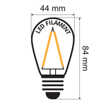 Warm witte filament lampen, dimbaar - 3 watt