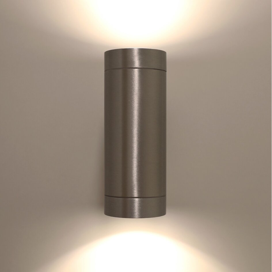 Wandlamp Alu up/down geborsteld