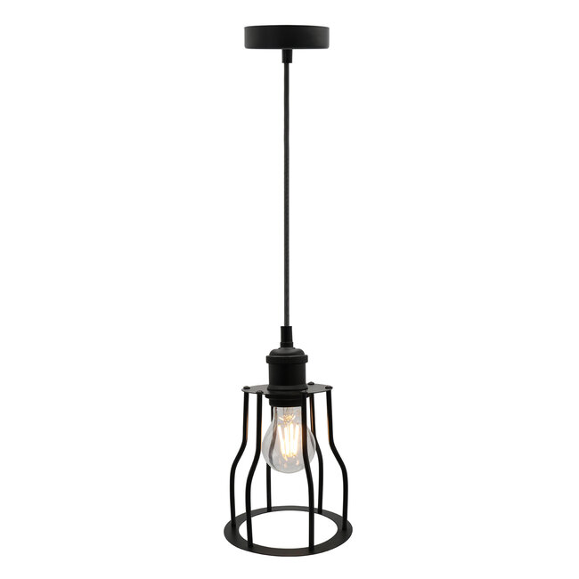 Hanglamp Diego incl. lamp 4,5W tot 12W, helder glas, 2700K, Ø60 en Ø70