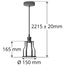 Hanglamp Diego incl. lamp 4,5W tot 12W, helder glas, 2700K, Ø60 en Ø70