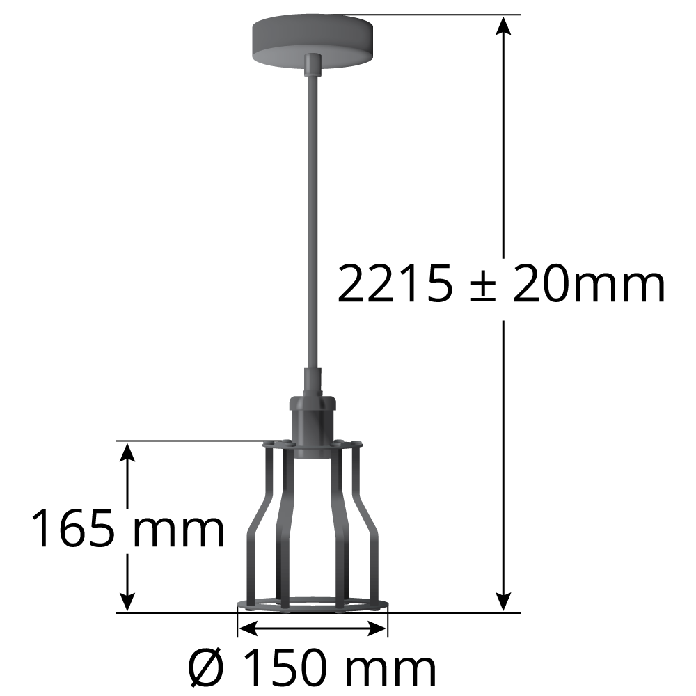 Hanglamp Diego incl. lamp 4,5W tot 12W, helder glas, 2700K, Ø60 en Ø70