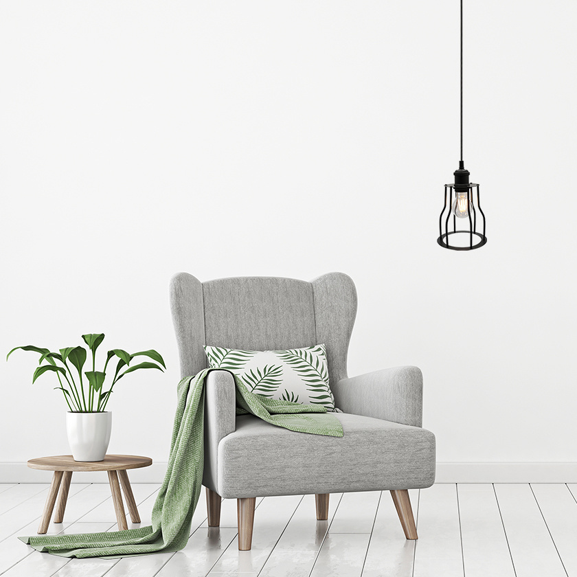 Hanglamp Diego incl. lamp 4,5W tot 12W, helder glas, 2700K, Ø60 en Ø70