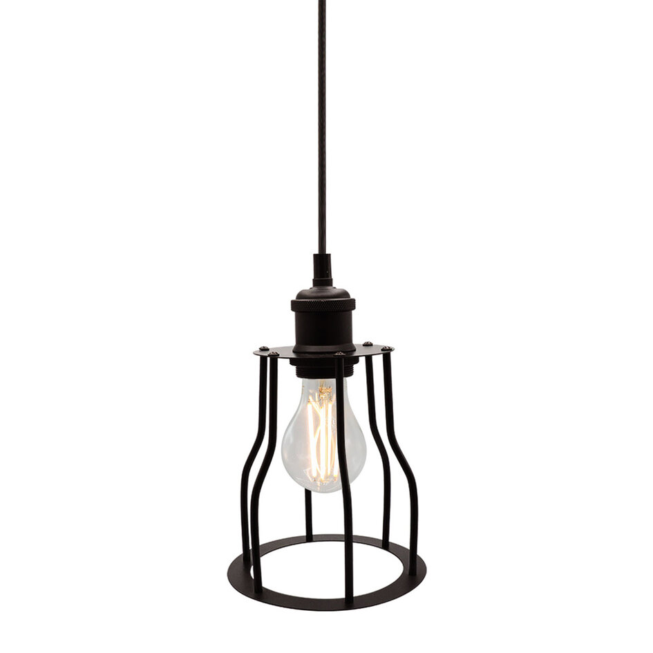 Hanglamp Diego incl. lamp 4,5W tot 12W, helder glas, 2700K, Ø60 en Ø70