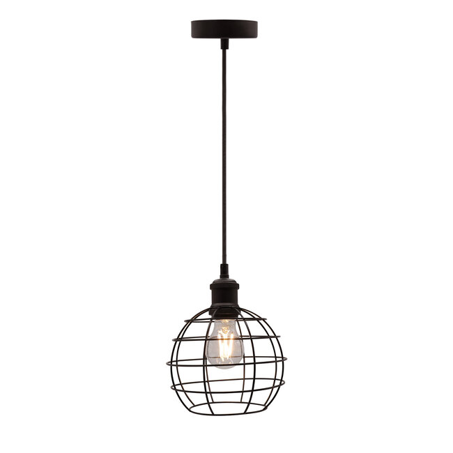 Hanglamp Hugo incl. lamp 4,5W tot 12W, helder glas, 2700K, Ø60 en Ø70