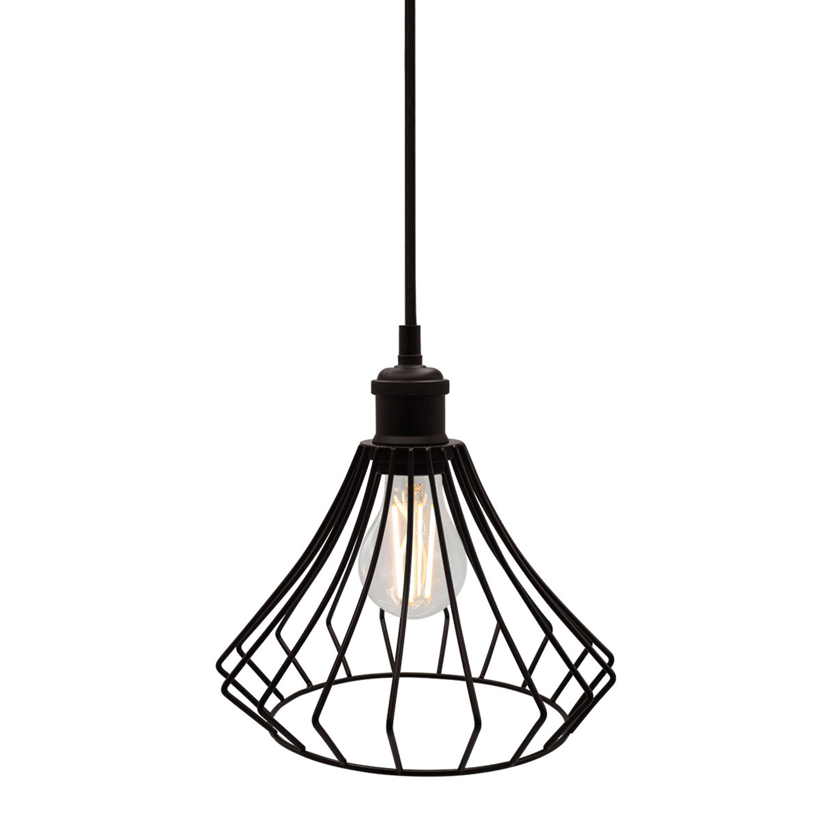 Hanglamp Kiki incl. lamp 4,5W tot 12W, helder glas, 2700K, Ø60 en Ø70